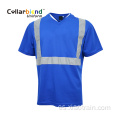Camiseta polo azul de seguridad de alta visibilidad